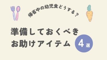 帰省中の幼児食どうする？準備しておいて良かったアイテム4選